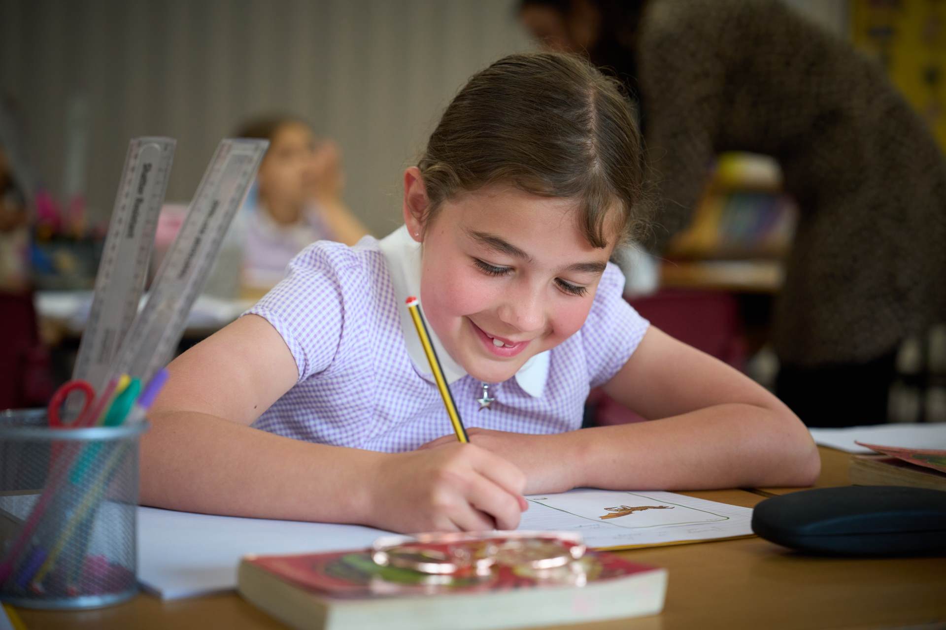 girl writing